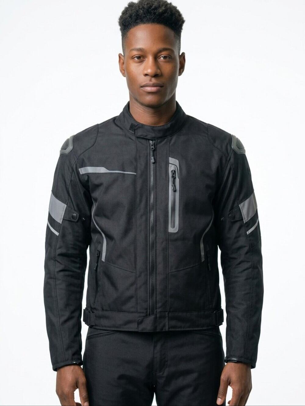 Men's/Women's Black Reflective Motorcycle Jacket